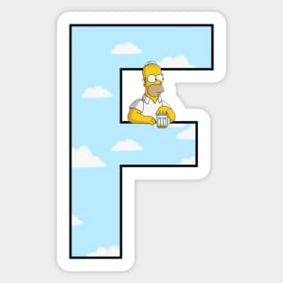 Simpsons letter Sticker